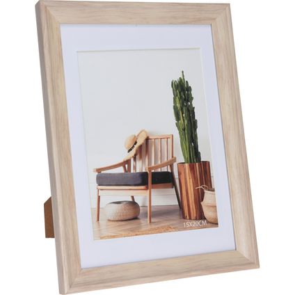 Home & Styling Fotolijst - hout look - kunststof - foto 15x20cm