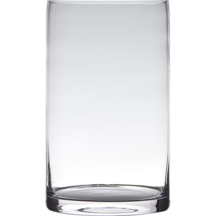 Hakbijl Glass Vaas - cilinder - glas - 15 x 25 cm