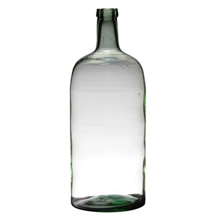 Bellatio Design Vaas van gerecycled glas - transparant -B19 x H50 cm