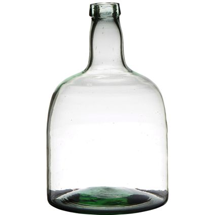 Bellatio Design Vaas - flessenhals - mondgeblazen glas - 19 x 30 cm