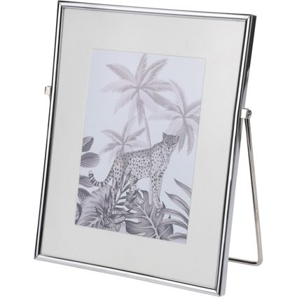 Fotolijstje - metaal - zilverkleurig - voor foto van 20 x 25 cm