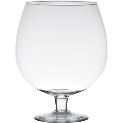 Vaas Brandy - op voet - transparant glas - 7l - 30 cm