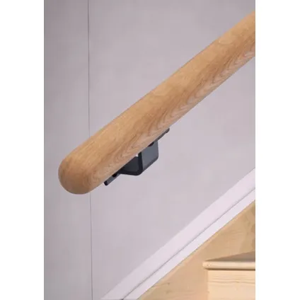 HANDYSTAIRS houten trapleuning - ronde leuning Ø 38 mm - mahonie - 150cm - ronde uiteinden 2