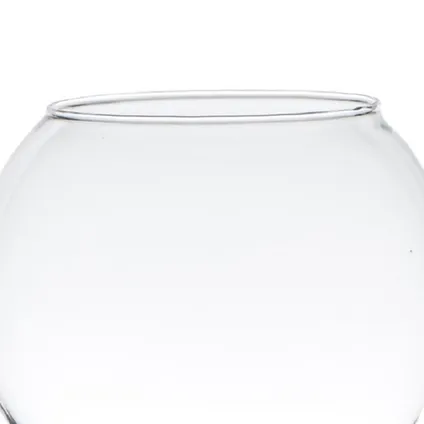 Hakbijl glas Kaarsenhouder - transparant - 7 x 9 cm 2