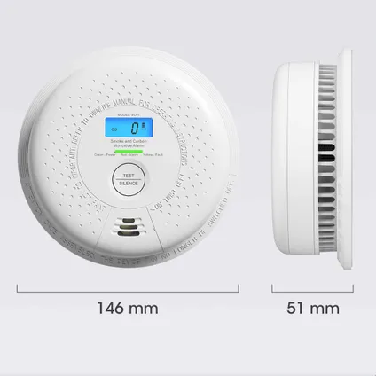 X-Sense SC01 Alarme combinée - Mesure la fumée et le CO - Batterie de 10 ans - 2 pièces 5