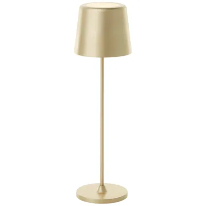 Lampe de table LED extérieur Brilliant Kaami doré mat 5