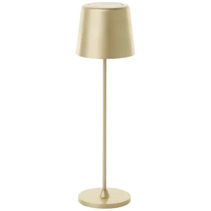 Lampe de table LED extérieur Brilliant Kaami doré mat 6
