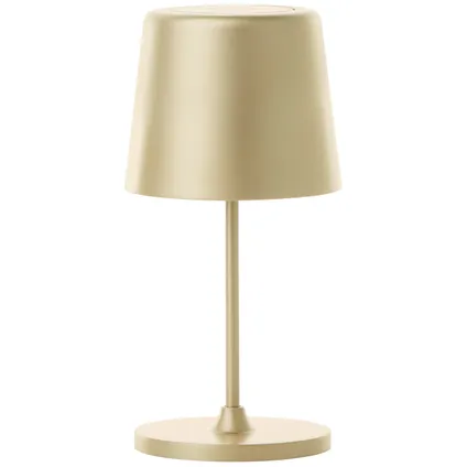 Lampe de table LED extérieur Brilliant Kaami doré mat 8