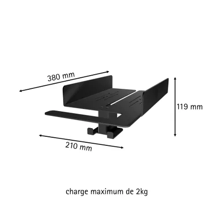 Schulte doucheplanchet - clip on - 38x11,9x21cm - zwart - voor glasdikte 6-8mm 3