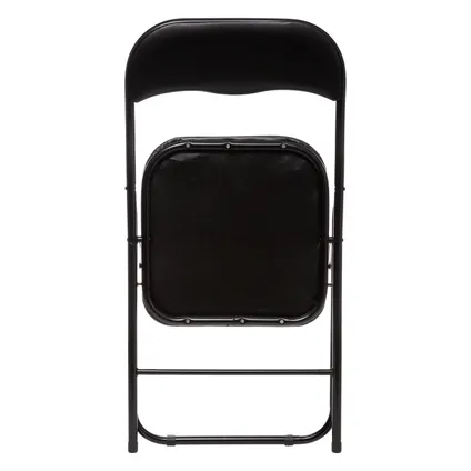 5Five Klapstoel met pvc zitting - zwart - 44 x 48 x 79 cm - metaal 3