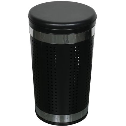 MSV Wasmand Dubai - rvs metaal - zwart - 46 liter compartiment