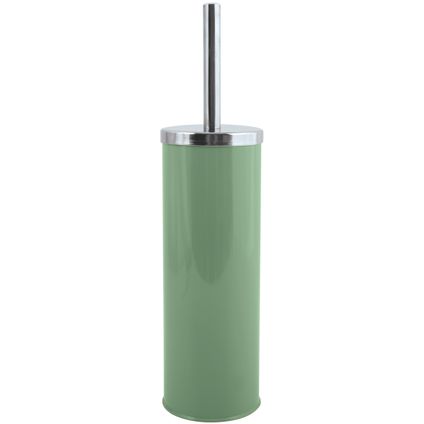 MSV Toiletborstel houder/wc-borstel - metaal - groen - 38 cm