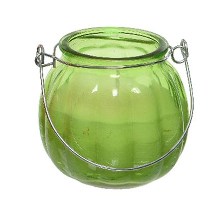 Decoris Kaars - citronella geur - 15 branduren - groen - D8 x H8 cm
