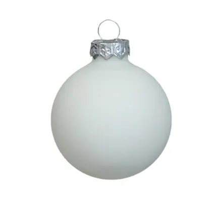 Othmar Decorations kerstballen - 36x - satijn wit - glas - 6 cm 3