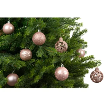 Bellatio decorations Kerstballen - 37 st - mix - lichtroze - 6 cm 3