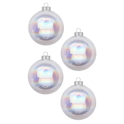 Inge Christmas Goods Kerstballen - 12st - glas transparant - 8 cm 3