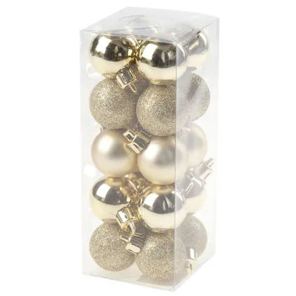 Cosy & Trendy Kerstballen - 20 stuks - goud - 3 cm 2
