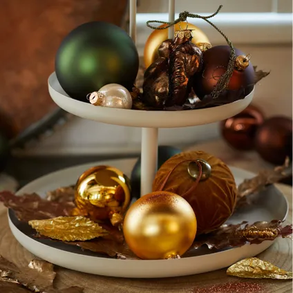 Decoris Kerstballen - 6 ST - goudkleurig - glas - glans - 6 cm 3