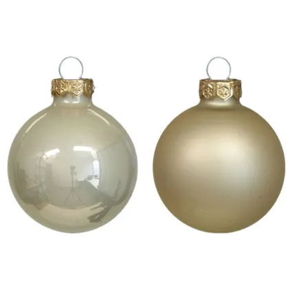 Othmar Decorations kerstballen 36x - champagne -glas - 6cm 3