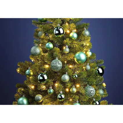 G. Wurm Kerstballen - 100-delig - kunststof - mint groen - 3-4-6 cm 3