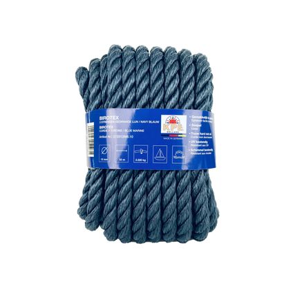 Corde torsadée Seilflechter Birotex 12mmx10m bleu marine