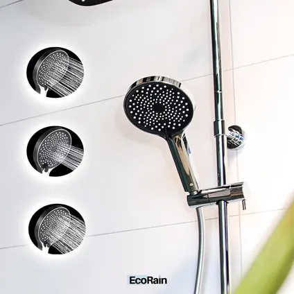 Pomme de douche EcoRain Charly 13 cm – Chrome - Pomme de douche à économie d'eau 2
