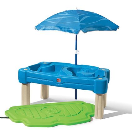 Table d'eau et de sable avec parapluie Step2 Cascading Cove 107cm Bleu