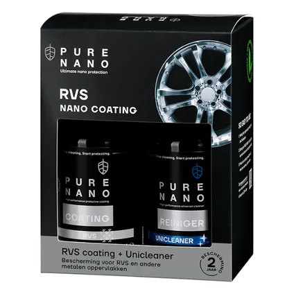 Pure Nano RVS/Metaal Coating inclusief ontvetter 250 ml 2