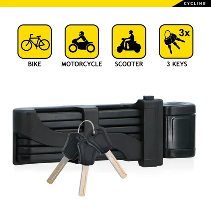 Dunlop Antivol Vélo Pliable 3 clés 3