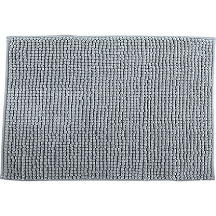 MSV Badkamerkleed/badmat tapijtje - lichtgrijs - 50 x 80 cm
