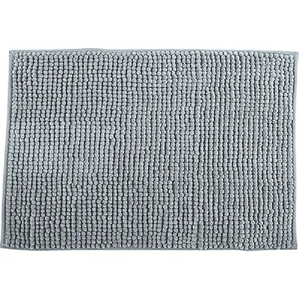 MSV Badkamerkleed/badmat tapijtje - lichtgrijs - 50 x 80 cm