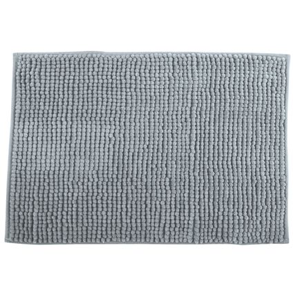 MSV Badkamerkleed/badmat tapijtje - lichtgrijs - 40 x 60 cm