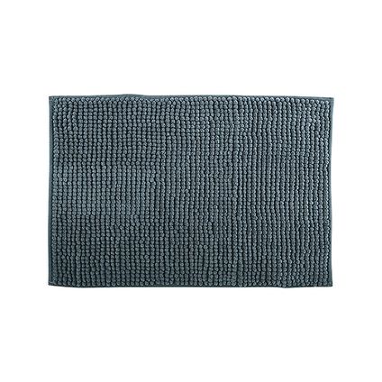 MSV Badkamerkleed/badmat tapijtje - donkergrijs - 50 x 80 cm