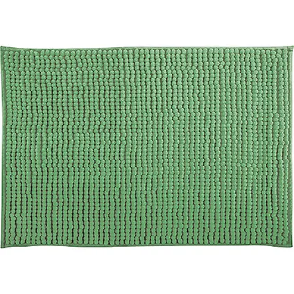 MSV Badkamerkleed/badmat tapijtje - groen - 50 x 80 cm