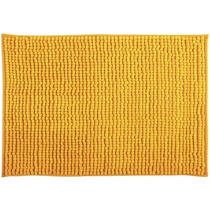 MSV Badkamerkleed/badmat voor op de vloer - saffraan geel - 60 x 90 cm