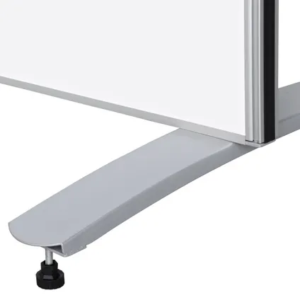 Mobiele scheidingswand - Akoestisch paneel/whiteboard - 120x160 cm - Licht grijs/Wit 5