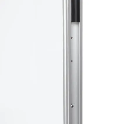 Mobiele scheidingswand - Akoestisch paneel/whiteboard - 120x160 cm - Licht grijs/Wit 6