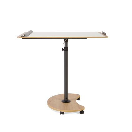 Chevalet de conférence / table mobile Rocada Natural - Surface tableau blanc magnétique - 69 x 99 cm