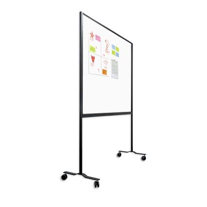 Verrijdbaar whiteboard werkbord / scheidingswand - Emaille - 120x150 cm