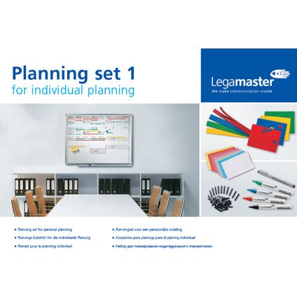 Planningset 1 - set voor persoonlijke indeling van whiteboards en planborden (Legamaster)