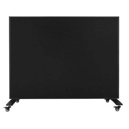 Mobiele scheidingswand - Akoestisch paneel/whiteboard - 160x120 cm - Zwart/Wit