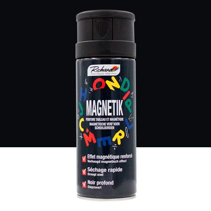 Magnetische verf voor schoolborden Aerosol - Richard 400 ml - Zwart