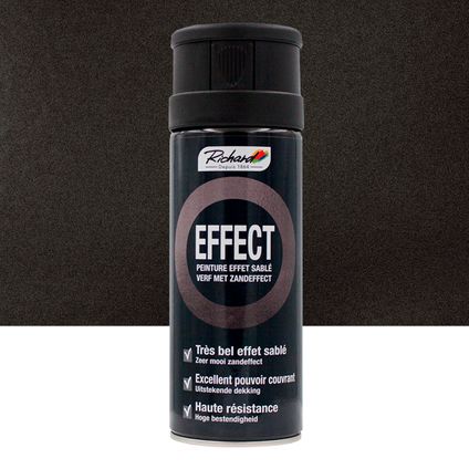 Verf met zandeffect Aerosol - Richard 400 ml - Effect Zwart