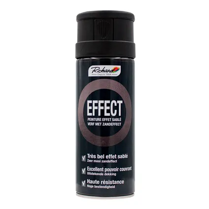 Verf met zandeffect Aerosol - Richard 400 ml - Effect Zwart 3