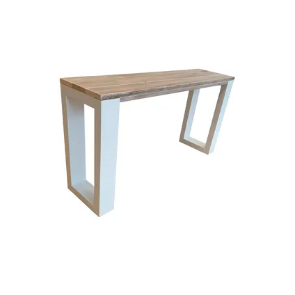 Wood4you - Table d'appoint simple échafaudage bois - Blanc 2
