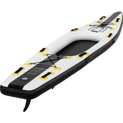 Gymrex Inflatable SUP-bord - 120 kg - zwart/geel - set met peddel en accessoires GR-SPB375 2