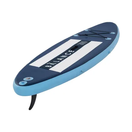 Gymrex Stand up paddle gonflable - 135 kg - Bleu pâle/bleu marin - Kit incluant pagaie et accessoires GR-SPB300 2