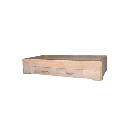 Eenpersoons bed "billy" steigerhout  206Lx43Hx96D cm  - snel leverbaar - handige opberglade's