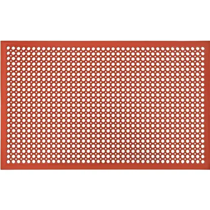 ulsonix Rubberen mat - 153 x 92 x 1 cm - rood ULX-RM-02 4