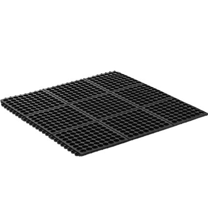ulsonix ring rubber mat - 92 x 92 x 1 cm - zwart ULX-RM-04